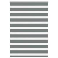 VidaXL Zebra rolgordijn 110x150 cm stofbreedte 105,9 cm donkergrijs