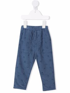 Knot pantalon Daiki en velours côtelé à taille élastiquée - Bleu