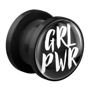 Tunnel met "GRL PWR" Imprint Acryl Tunnels & Plugs