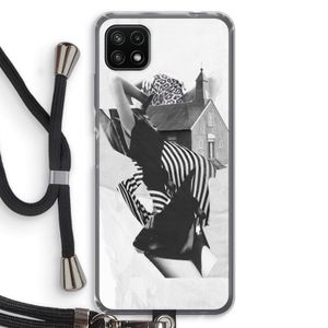 House: Samsung Galaxy A22 5G Transparant Hoesje met koord