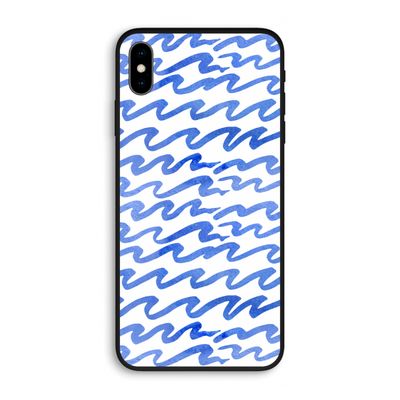 Blauwe golven: iPhone XS Max Biologisch afbreekbaar hoesje