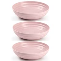 Set van 6x kommetjes/schaaltjes - Dessert/ontbijt - Kunststof - D22 cm - Oudroze