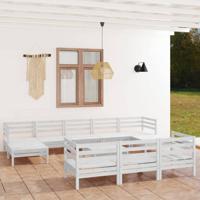 11-delige Loungeset massief grenenhout wit 11-delige Loungeset massief grenenhout wit