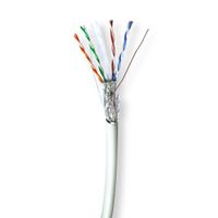 Nedis Netwerk Kabel Rol | CAT6 | Solid | S/FTP | Koper | 100.0 m | Binnenshuis | Rond | LSZH | Grijs | Gift Box - CCBG8528GY100S