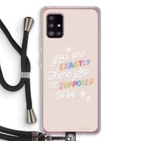 Right Place: Samsung Galaxy A51 5G Transparant Hoesje met koord