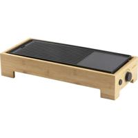 DOMO DO9270G Grill Elektrisch Anti-aanbaklaag Hout, Zwart