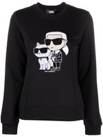 Karl Lagerfeld sweat Ikonik en coton biologique - Noir