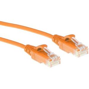 ACT Oranje 3 meter LSZH U/UTP CAT6 datacenter slimline patchkabel snagless met RJ45 connectoren