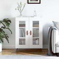 Dressoir 69,5x34x90 cm bewerkt hout wit - thumbnail
