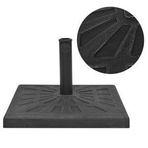 VidaXL Parasolvoet vierkant 19 kg hars zwart