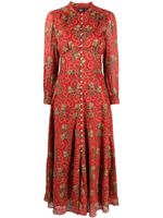 Ralph Lauren RRL robe longue en coton à fleurs - Rouge