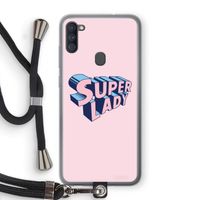 Superlady: Samsung Galaxy A11 Transparant Hoesje met koord