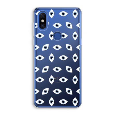 Eyes pattern: Xiaomi Mi Mix 3 Transparant Hoesje
