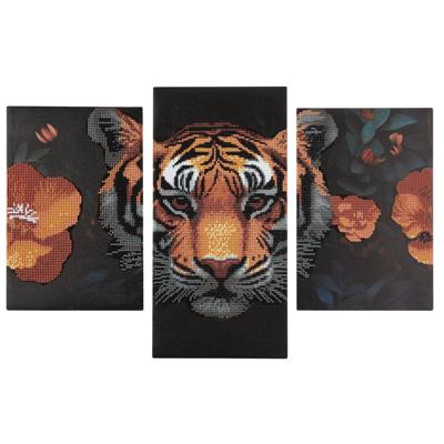 Diamond painting drieluik Tijger
