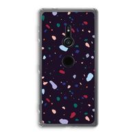 Dark Rounded Terrazzo: Sony Xperia XZ2 Transparant Hoesje - thumbnail