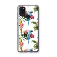 Kleurrijke papegaaien: Samsung Galaxy A21s Transparant Hoesje