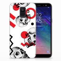 Silicone Back Case Samsung Galaxy A6 (2018) Skull Red - thumbnail