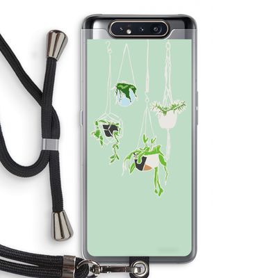 Hang In There: Samsung Galaxy A80 Transparant Hoesje met koord