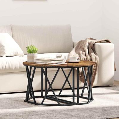 Salontafel Gerookt eiken 80 x 80 x 42 cm