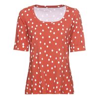 Jersey shirt met ronde hals en stippen van bio-katoen, leem-motief 52 - thumbnail