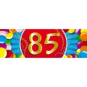 85 jaar leeftijd sticker 19 x 6 cm verjaardag versiering