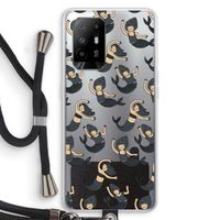 Zeemeermin: Oppo A94 5G Transparant Hoesje met koord