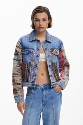 Boho spijkerjack - BLUE - M