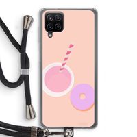 Donut: Samsung Galaxy A12 Transparant Hoesje met koord