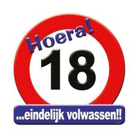 Huldeschild Hoera 18 Jaar