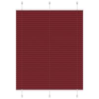 Pliss rolgordijn 110x100cm stofbreedte 109,4cm bordeauxrood