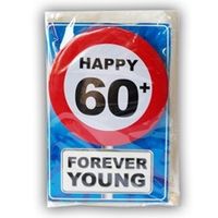 Happy Age Kaart Button - 60 Jaar - thumbnail