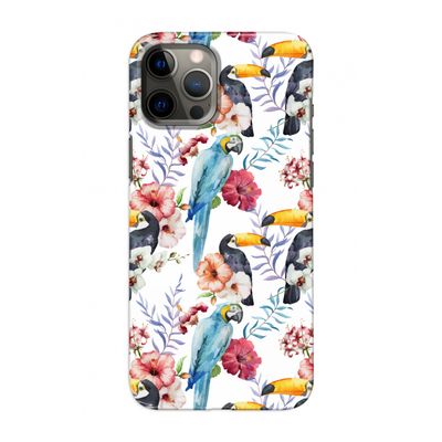 Bloemen tukan: Volledig geprint iPhone 12 Hoesje