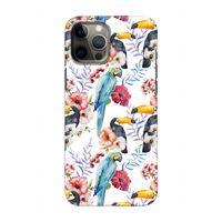 Bloemen tukan: Volledig geprint iPhone 12 Hoesje