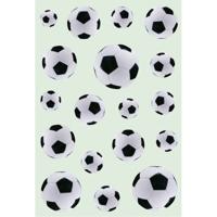 Stickers voetbal thema - 1x vel - 16 x 9 cm - 54 stickers - zwart/wit - stickervel