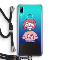Hartje: Huawei P Smart (2019) Transparant Hoesje met koord