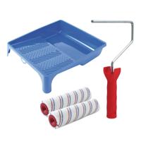 Sorex Verfrollers schilderen set - beugel en verfbak - 2x vacht anti spat verfrollers - 25 cm
