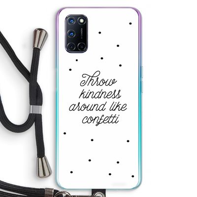 Confetti: Oppo A72 Transparant Hoesje met koord