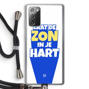 Laat de zon in je hart: Samsung Galaxy Note 20 / Note 20 5G Transparant Hoesje met koord