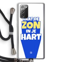 Laat de zon in je hart: Samsung Galaxy Note 20 / Note 20 5G Transparant Hoesje met koord