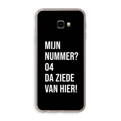 Da ziede van hier - Zwart: Samsung Galaxy J4 Plus Transparant Hoesje