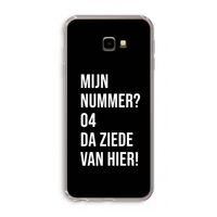 Da ziede van hier - Zwart: Samsung Galaxy J4 Plus Transparant Hoesje