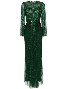 Jenny Packham robe longue Anja à ornements strassés - Vert