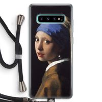 The Pearl Earring: Samsung Galaxy S10 Plus Transparant Hoesje met koord