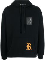 Raf Simons hoodie imprimé à patch logo - Noir - thumbnail