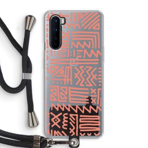 Marrakech Pink: OnePlus Nord Transparant Hoesje met koord