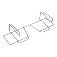 Metaltex huishoudfoliehouder 33x12x9 cm zilver