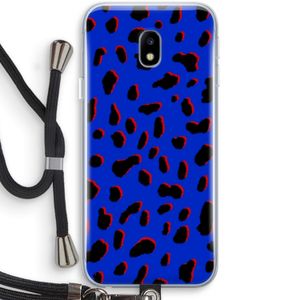 Blue Leopard: Samsung Galaxy J3 (2017) Transparant Hoesje met koord