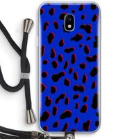 Blue Leopard: Samsung Galaxy J3 (2017) Transparant Hoesje met koord