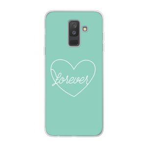 Forever heart pastel: Samsung Galaxy A6 Plus (2018) Transparant Hoesje