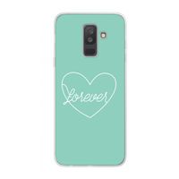Forever heart pastel: Samsung Galaxy A6 Plus (2018) Transparant Hoesje
